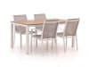 + 10 % Kassenrabatt | Forza Altea/Fidenza 160 cm Gartenmöbel-Set 5-teilig stapelbar