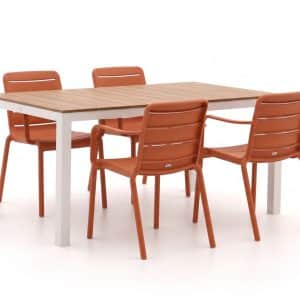 + 15 % Kassenrabatt | Forza Narni/Fidenza 160 cm Gartenmöbel-Set 5-teilig stapelbar