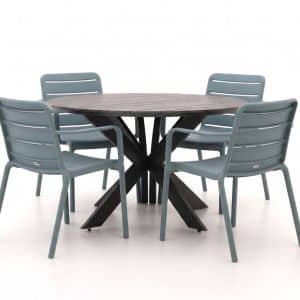 + 15 % Kassenrabatt | Forza Narni/Fidenza ø 126 cm Gartenmöbel-Set 5-teilig stapelbar