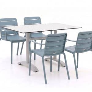 + 15 % Kassenrabatt | Forza Narni/Lisio 120 cm Gartenmöbel-Set 5-teilig stapelbar