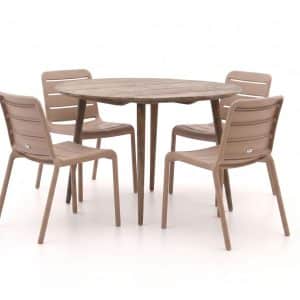 + 15 % Kassenrabatt | Forza Narni/ROUGH-K ø 115 cm Gartenmöbel-Set 5-teilig stapelbar