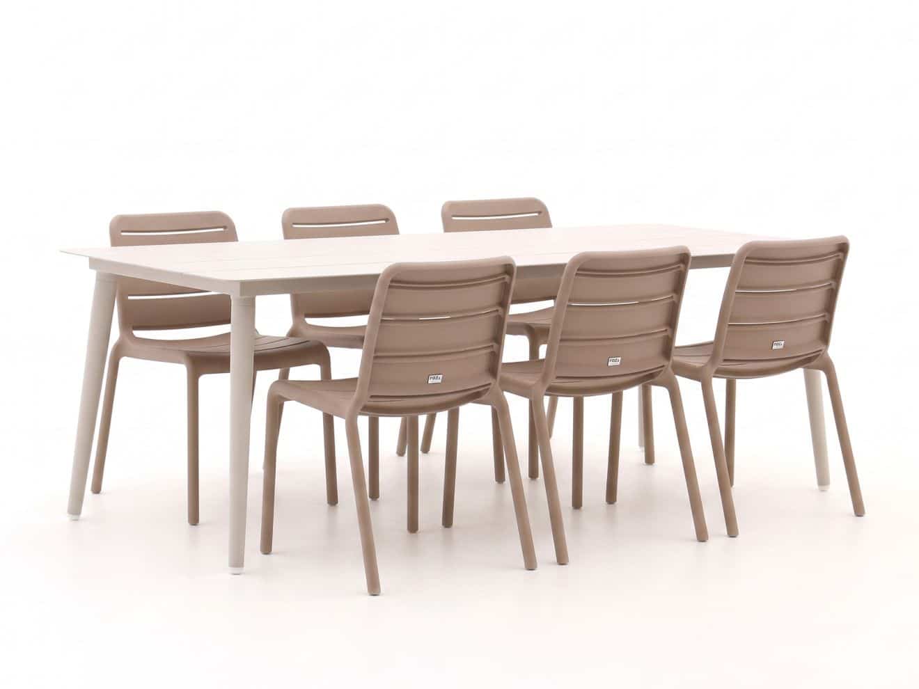 + 10 % Kassenrabatt | Forza Narni/Sora 220 cm Gartenmöbel-Set 7-teilig stapelbar