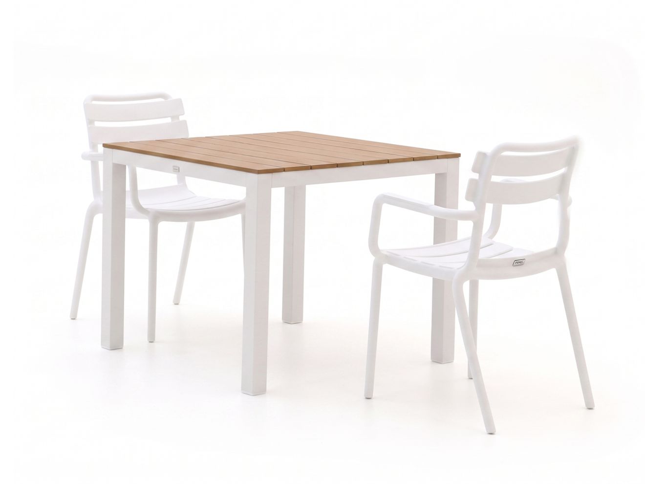 + 15 % Kassenrabatt | Forza Vico/Fidenza 90 cm Gartenmöbel-Set 3-teilig stapelbar