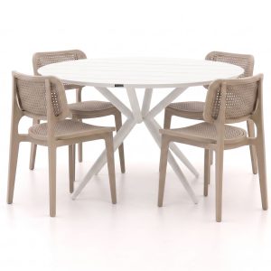 Forza Xitta/Sora ø 127 cm Gartenmöbel-Set 5-teilig