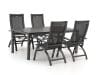 + 10 % Kassenrabatt | Hartman Primo/Fidenza 183 cm Gartenmöbel-Set 5-teilig verstellbar