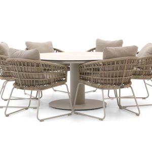 Intenso Trofarello/La Fonte ø 150 cm Gartenmöbel-Set 7-teilig