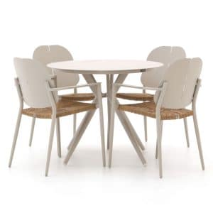+ 15 % Kassenrabatt | Manifesto Talvullia/Sora ø 90 cm Gartenmöbel-Set 5-teilig stapelbar