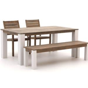 + 10 % Kassenrabatt | ROUGH-S/ROUGH-X 180 cm Gartenmöbel-Set met bank 4-teilig stapelbaar