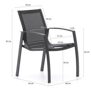+ 10 % Kassenrabatt | R&S Design Altea/Fidenza 160 cm Gartenmöbel-Set 5-teilig stapelbar