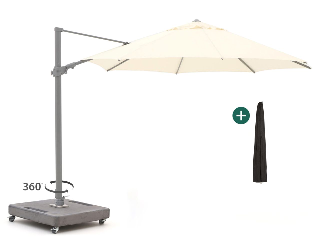 + 10 % Kassenrabatt | Shadowline Austin Ampelschirm ø 350 cm