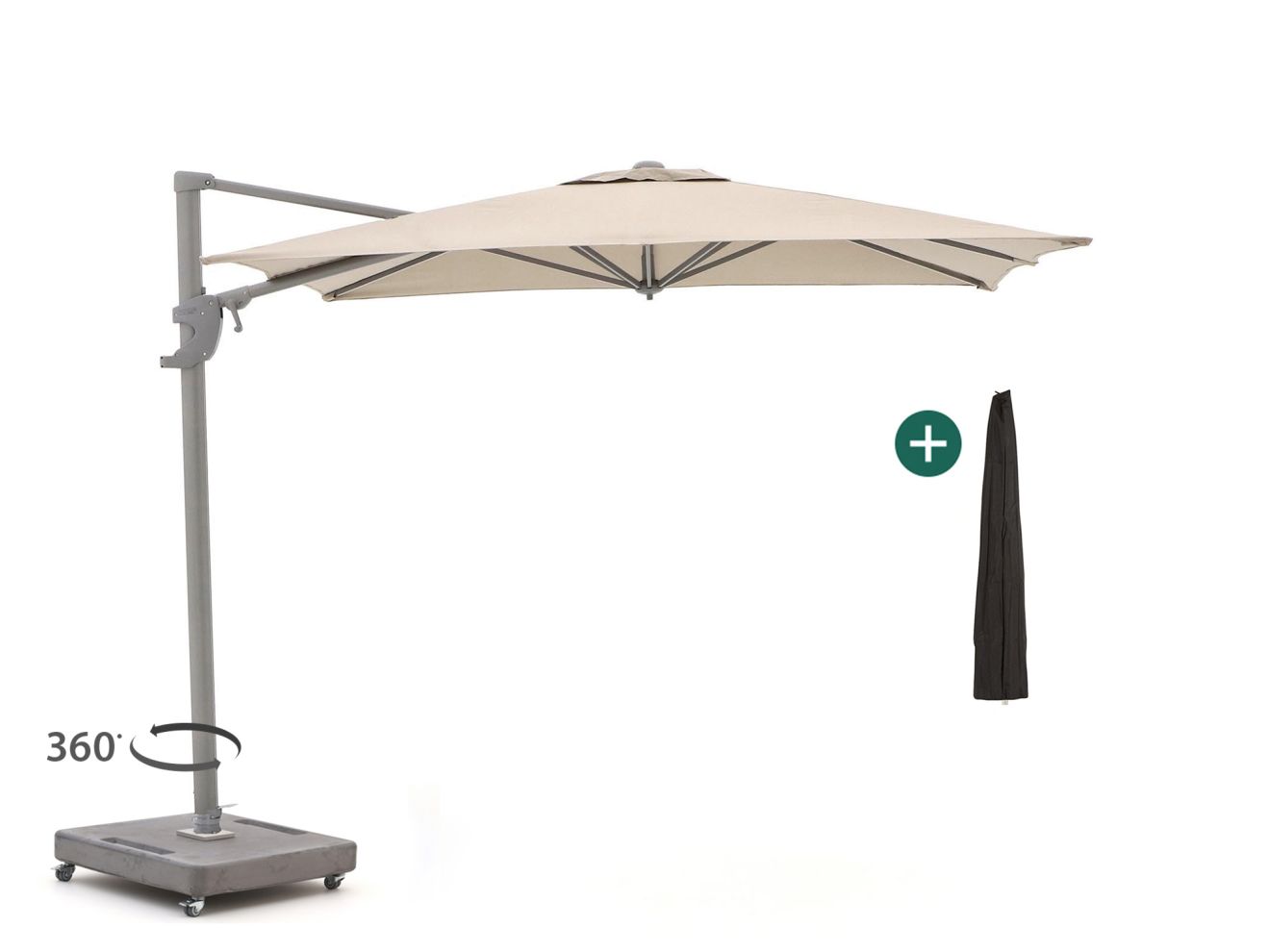 + 10 % Kassenrabatt | Shadowline Francisco Ampelschirm 260x260 cm