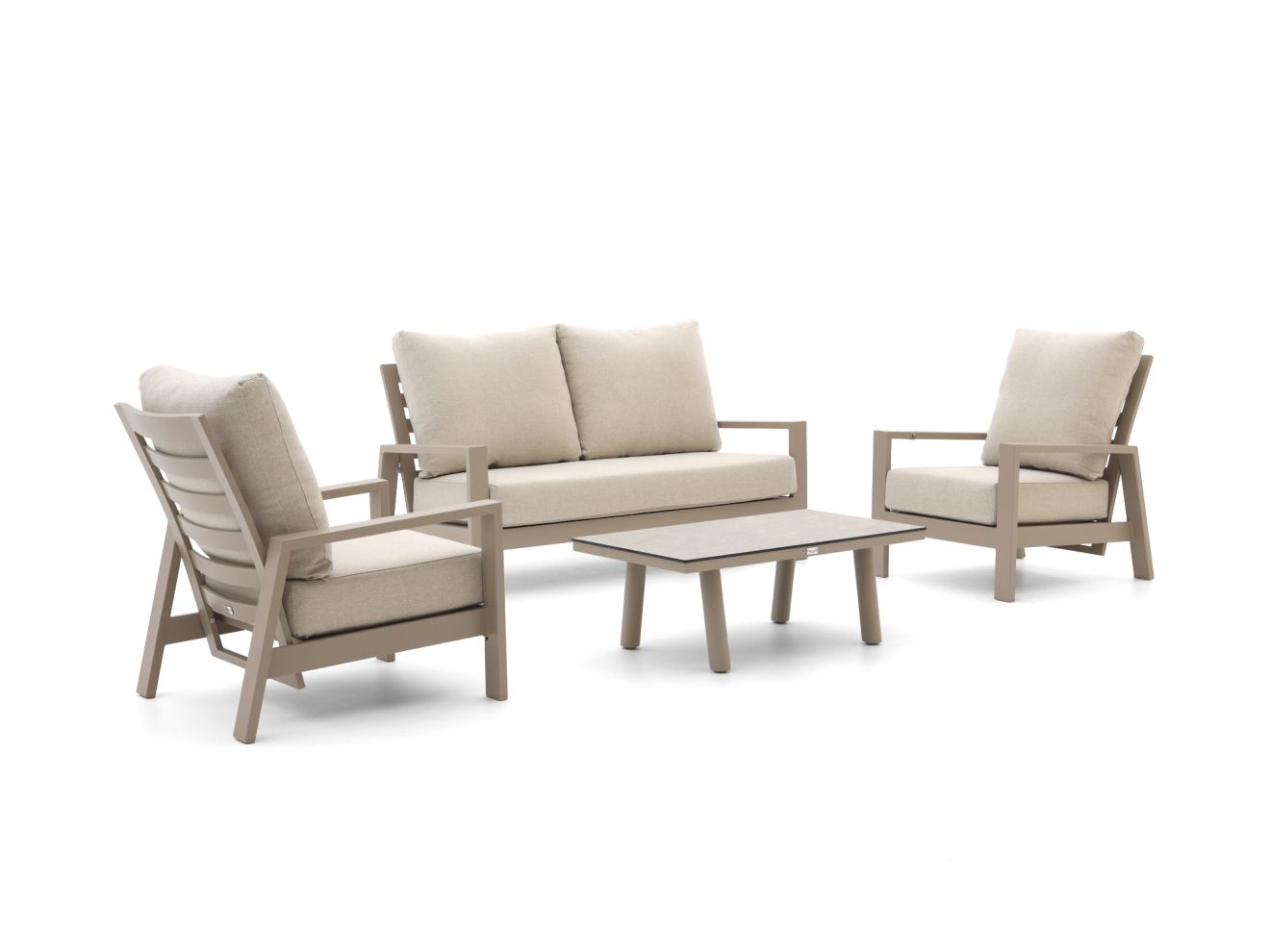 + 15 % Kassenrabatt | Tierra Outdoor Musone Sessel-Sofa Lounge-Set 4-teilig 4-Sitzer verstellbar