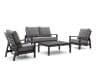 + 10 % Kassenrabatt | Tierra Outdoor Musone/Flip-Up Sessel-Sofa Lounge-Set 4-teilig 4-Sitzer verstellbar