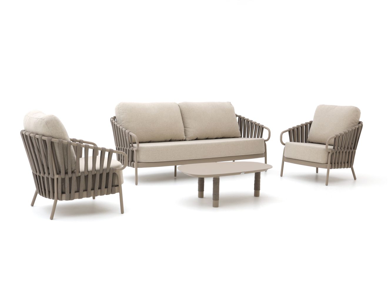 + 15 % Kassenrabatt | Tierra Outdoor Nuri/Moretti Sessel-Sofa Lounge-Set 4-teilig 5-Sitzer