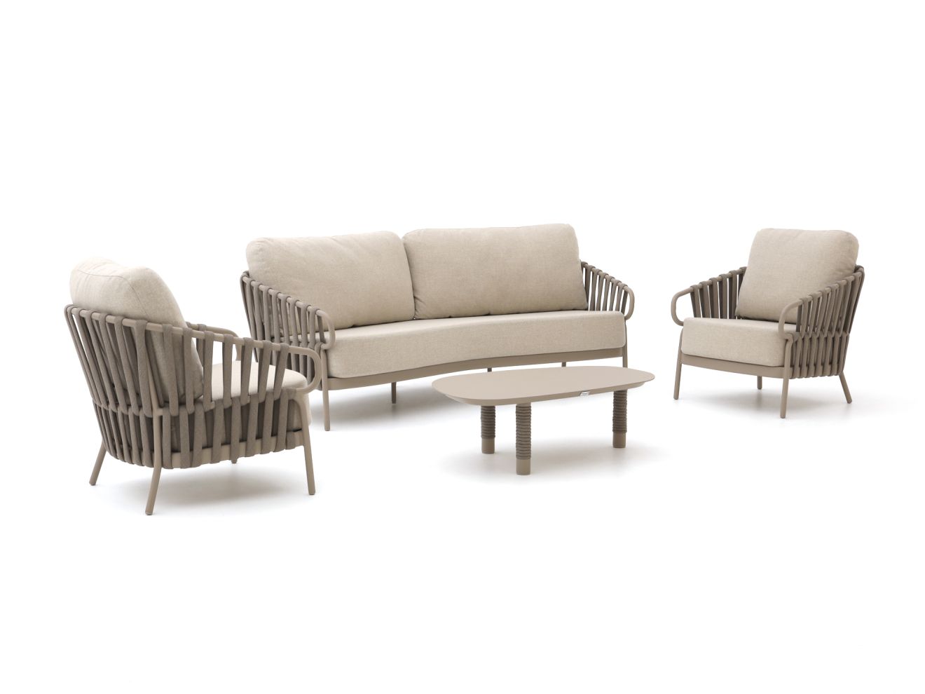+ 15 % Kassenrabatt | Tierra Outdoor Nuri/Moretti Sessel-Sofa Lounge-Set 4-teilig 5-Sitzer
