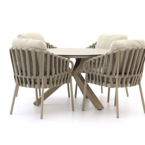 Tierra Outdoor Nuri/Orbital ø 120 cm Gartenmöbel-Set 5-teilig