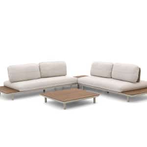 + 10 % Kassenrabatt | Zavelli Luminosa Bank Lounge-Set 4-teilig verstellbar