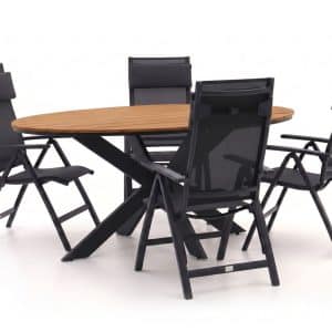 Bellagio Avenza/Fidenza 180 cm Gartenmöbel-Set 5-teilig verstellbar