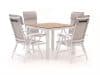 + 10 % Kassenrabatt | Bellagio Avenza/Fidenza 90 cm Gartenmöbel-Set 5-teilig verstellbar