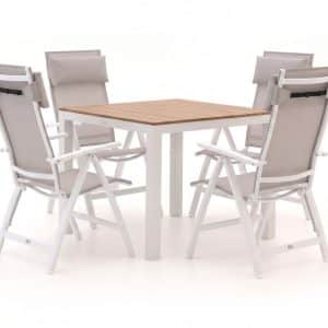 + 10 % Kassenrabatt | Bellagio Avenza/Fidenza 90 cm Gartenmöbel-Set 5-teilig verstellbar