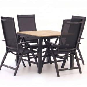 + 10 % Kassenrabatt | Bellagio Avenza/Fidenza 90 cm Gartenmöbel-Set 5-teilig verstellbar