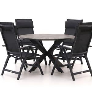 + 10 % Kassenrabatt | Bellagio Avenza/Fidenza ø 126 cm Gartenmöbel-Set 5-teilig verstellbar
