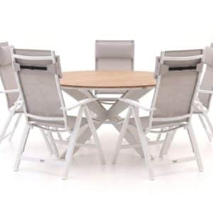 + 10 % Kassenrabatt | Bellagio Avenza/Fidenza ø 149 cm Gartenmöbel-Set 6-teilig verstellbar