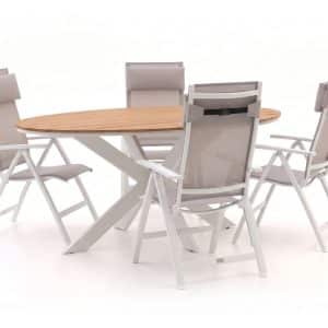 + 10 % Kassenrabatt | Bellagio Avenza/Fidenza oval 180 cm Gartenmöbel-Set 5-teilig verstellbar