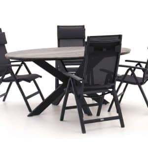 + 10 % Kassenrabatt | Bellagio Avenza/Fidenza oval 180 cm Gartenmöbel-Set 5-teilig verstellbar