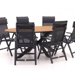 + 10 % Kassenrabatt | Bellagio Avenza/Fidenza oval 220 cm Gartenmöbel-Set 7-teilig verstellbar