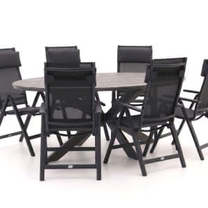 + 10 % Kassenrabatt | Bellagio Avenza/Fidenza oval 220 cm Gartenmöbel-Set 7-teilig verstellbar