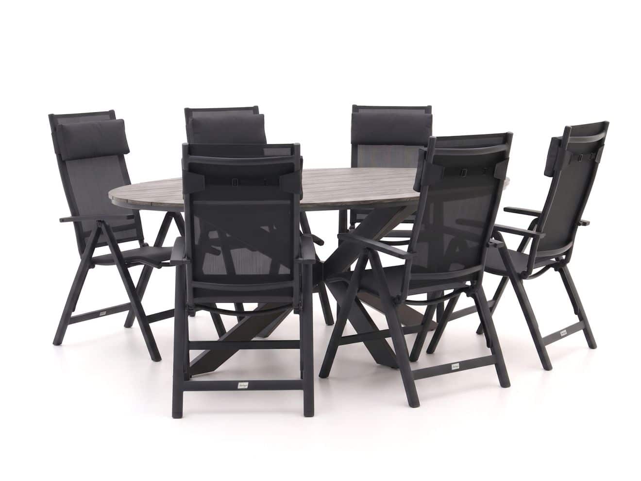 + 15 % Kassenrabatt | Bellagio Avenza/Fidenza oval 220 cm Gartenmöbel-Set 7-teilig verstellbar