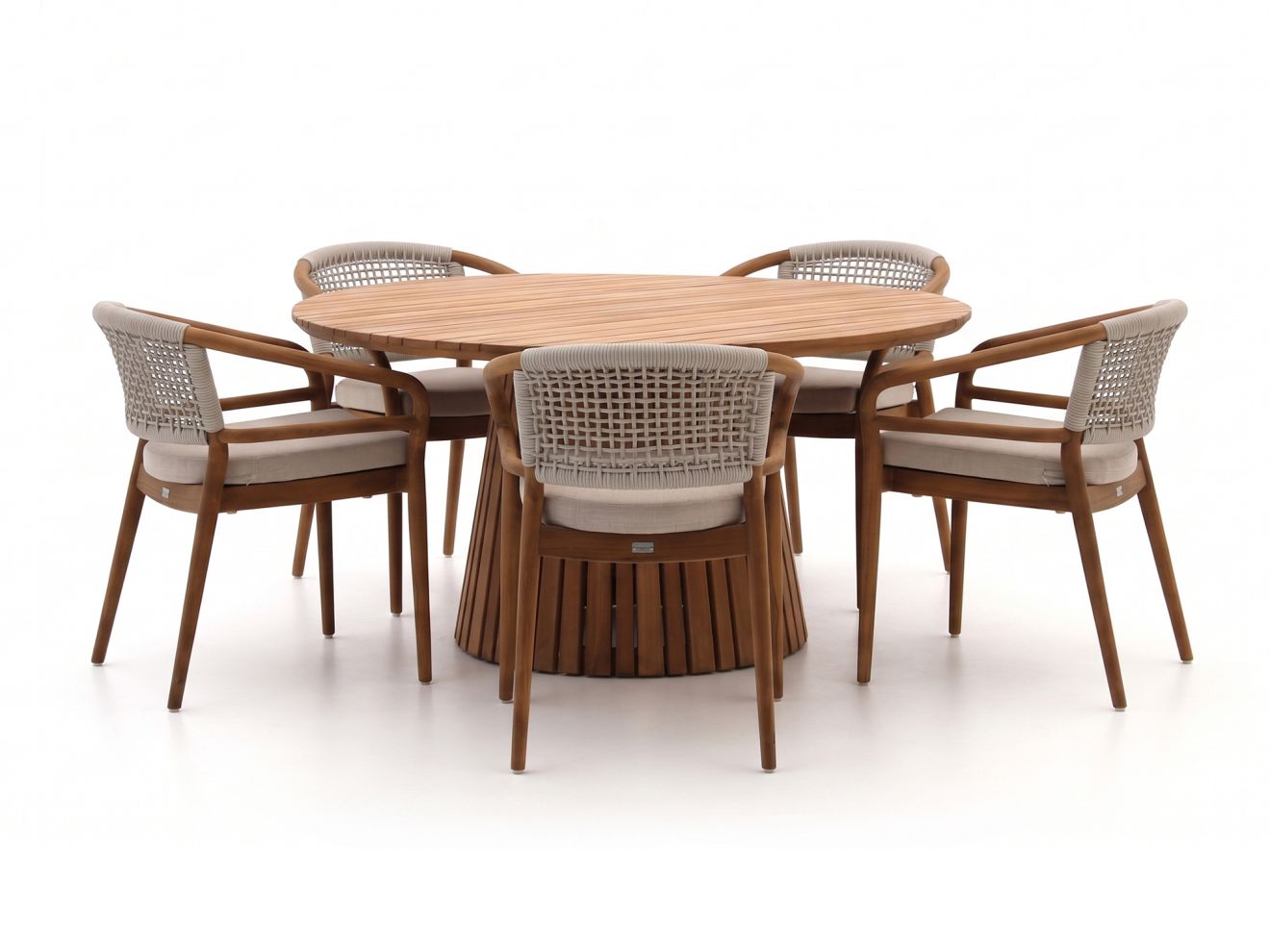 + 10 % Kassenrabatt | Bellagio Brasimone/Santa Severina ø 150 cm Gartenmöbel-Set 6-teilig stapelbar