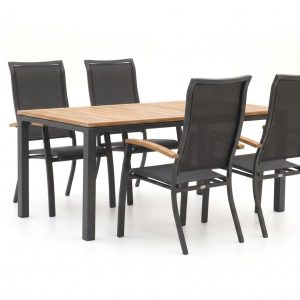 Bellagio Lugo/Linosa 180 cm Gartenmöbel-Set 5-teilig verstellbar