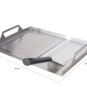 + 10 % Kassenrabatt | Boretti Grill 2-in-1 Grillplatte mit Spatel 31