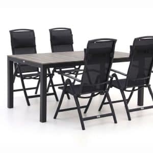 + 15 % Kassenrabatt | Forza Capri/Fidenza 160 cm Gartenmöbel-Set 5-teilig verstellbar