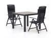 + 10 % Kassenrabatt | Forza Capri/Fidenza 90 cm Gartenmöbel-Set 3-teilig verstellbar