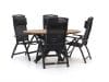 + 10 % Kassenrabatt | Forza Capri/Fidenza oval 180 cm Gartenmöbel-Set 5-teilig verstellbar