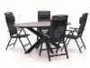 + 10 % Kassenrabatt | Forza Capri/Fidenza oval 180 cm Gartenmöbel-Set 5-teilig verstellbar