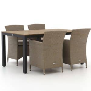+ 15 % Kassenrabatt | Forza Cecita/Fidenza 160 cm Gartenmöbel-Set 5-teilig