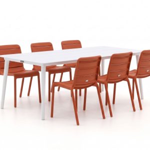 Forza Narni/Sora 220 cm Gartenmöbel-Set 7-teilig stapelbar