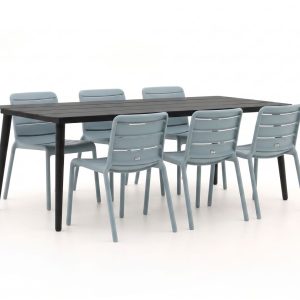 Forza Narni/Sora 220 cm Gartenmöbel-Set 7-teilig stapelbar