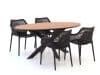 + 10 % Kassenrabatt | Forza Ripi/Fidenza 180 cm oval Gartenmöbel-Set 5-teilig stapelbar