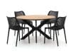 + 10 % Kassenrabatt | Forza Ripi/Fidenza ø 149 cm Gartenmöbel-Set 5-teilig stapelbar