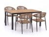 + 10 % Kassenrabatt | Manifesto Belpasso/Fidenza 160 cm Gartenmöbel-Set 5-teilig stapelbar