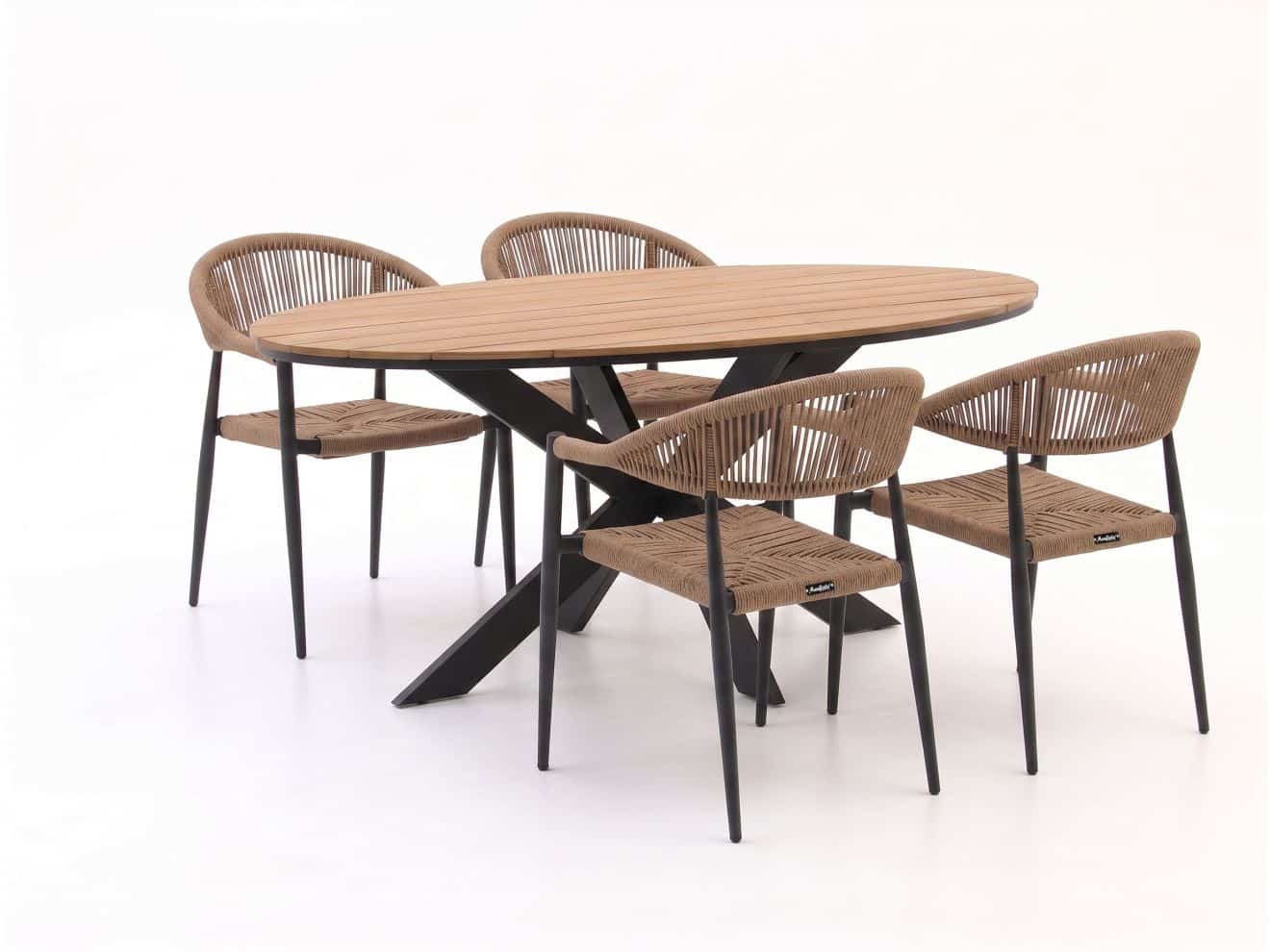 + 15 % Kassenrabatt | Manifesto Belpasso/Fidenza 180 cm oval Gartenmöbel-Set 5-teilig