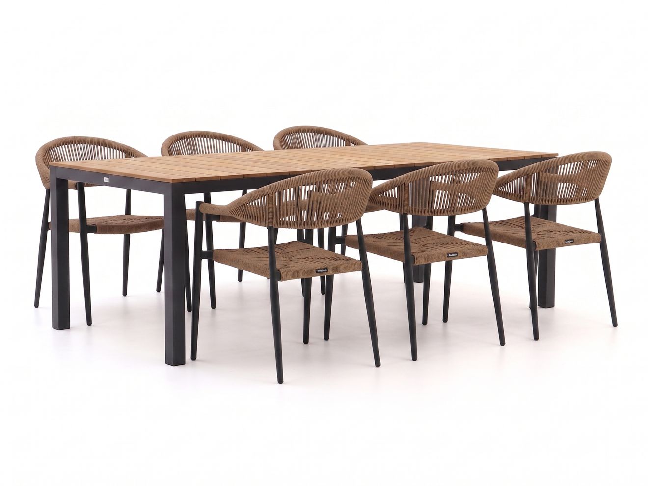 + 10 % Kassenrabatt | Manifesto Belpasso/Fidenza 220 cm Gartenmöbel-Set 7-teilig stapelbar