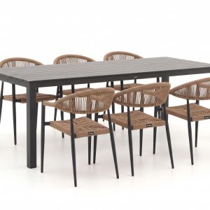 Manifesto Belpasso/Menzano 220cm dining tuinset 7-delig stapelbaar