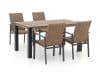 + 10 % Kassenrabatt | Manifesto Villongo/ROUGH-S 160 cm Gartenmöbel-Set 5-teilig stapelbar
