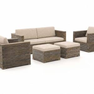 + 10 % Kassenrabatt | ROUGH-C Sessel-Sofa Lounge-Set 5-teilig
